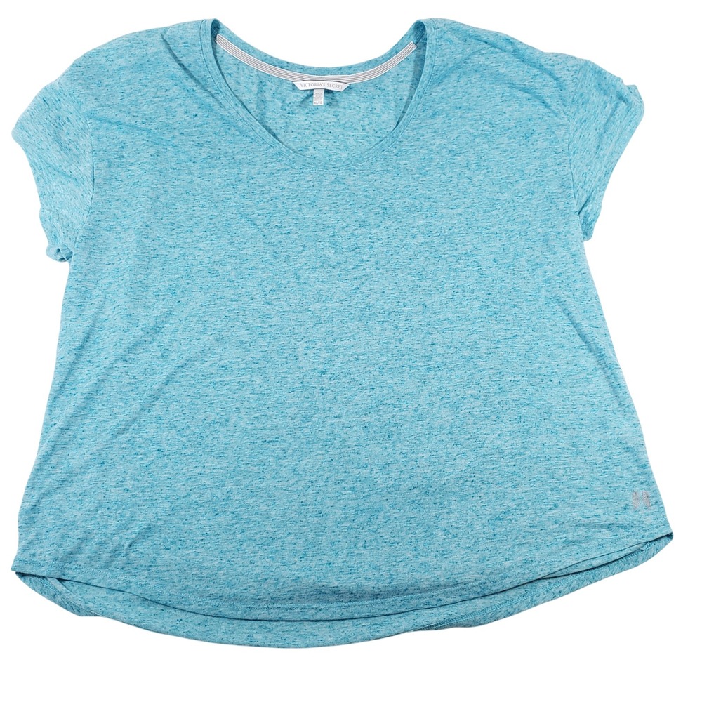 Victoria's Secret XL Top V‎ Neck Short Sleeve Teal Relaxed Fit Tee